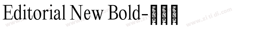 Editorial New Bold字体转换